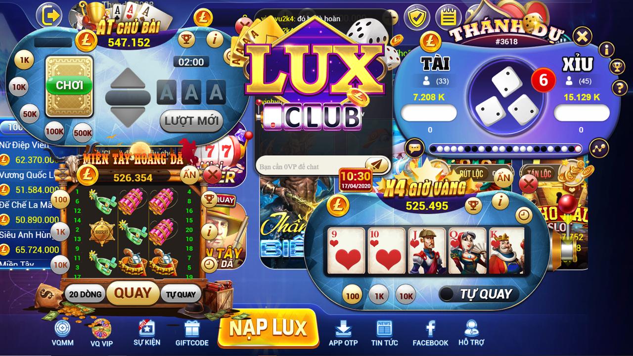 Lux Club - Siêu phẩm game bài số 1 Việt Nam